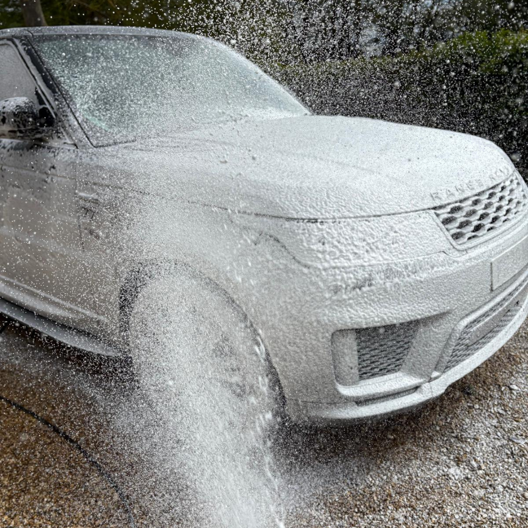 Range Rover Sport snow foam pre-wash — professional car care West Suffolk