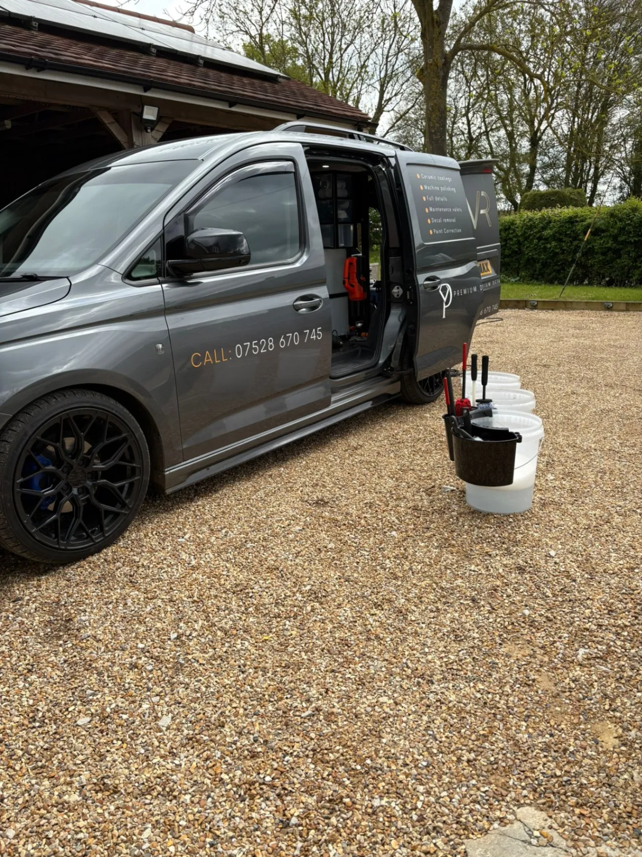 Vision Repair branded mobile detailing van with professional equipment - fully mobile service Suffolk